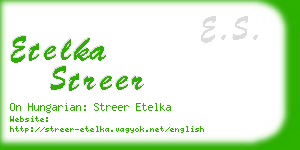 etelka streer business card